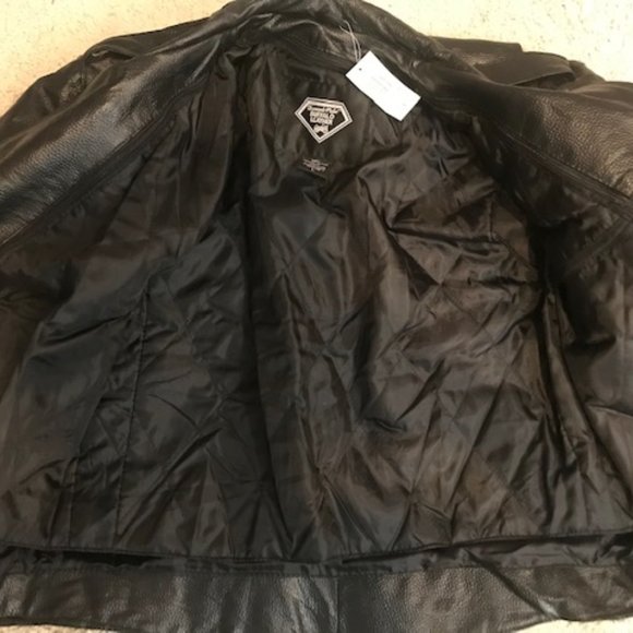 Diamond Plate Buffalo Leather Jackets & Coats | Diamond Plate Buffalo Leather Motorcycle Jacket 